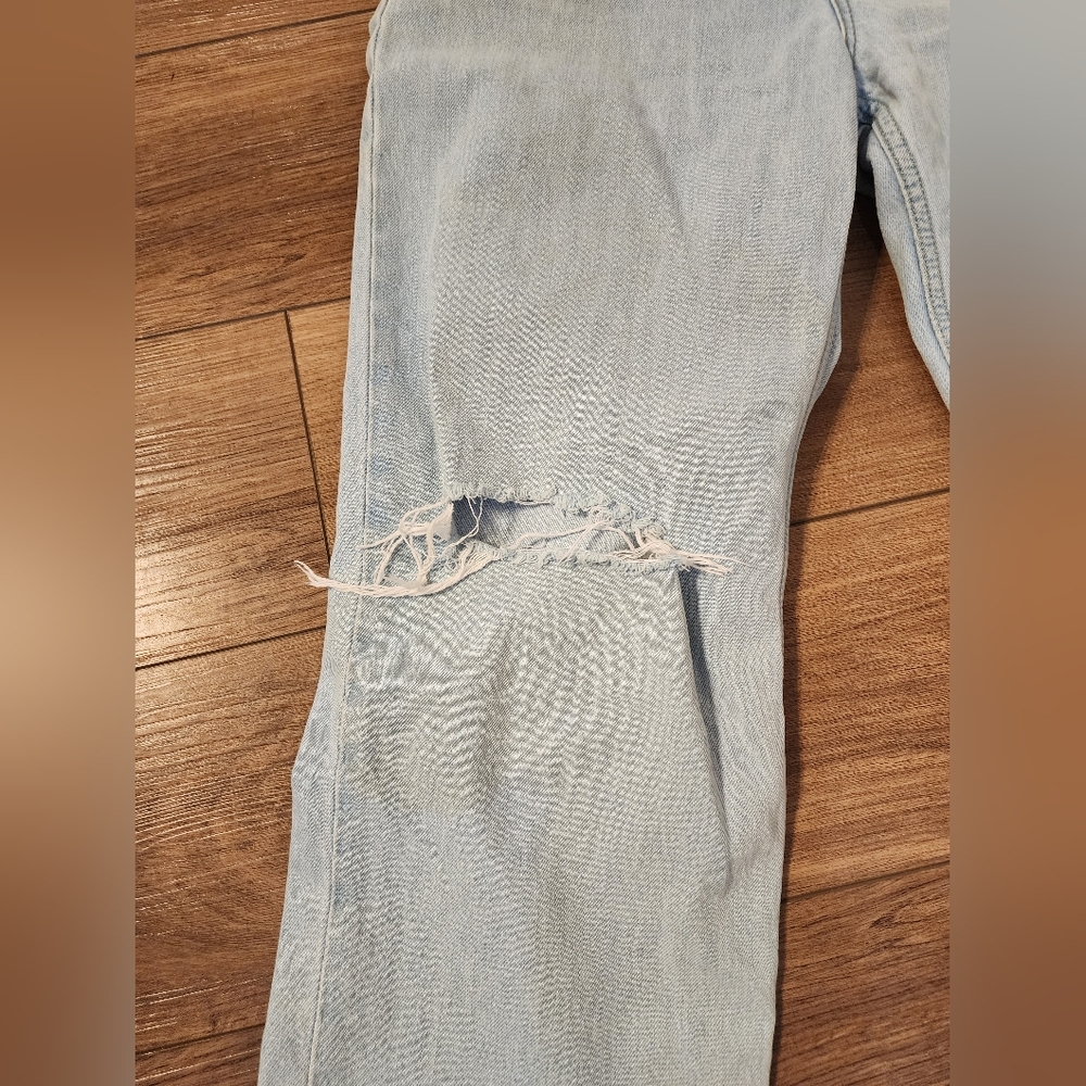 Levi's Distressed Blue Flare Jeans - Picture 5 of 10